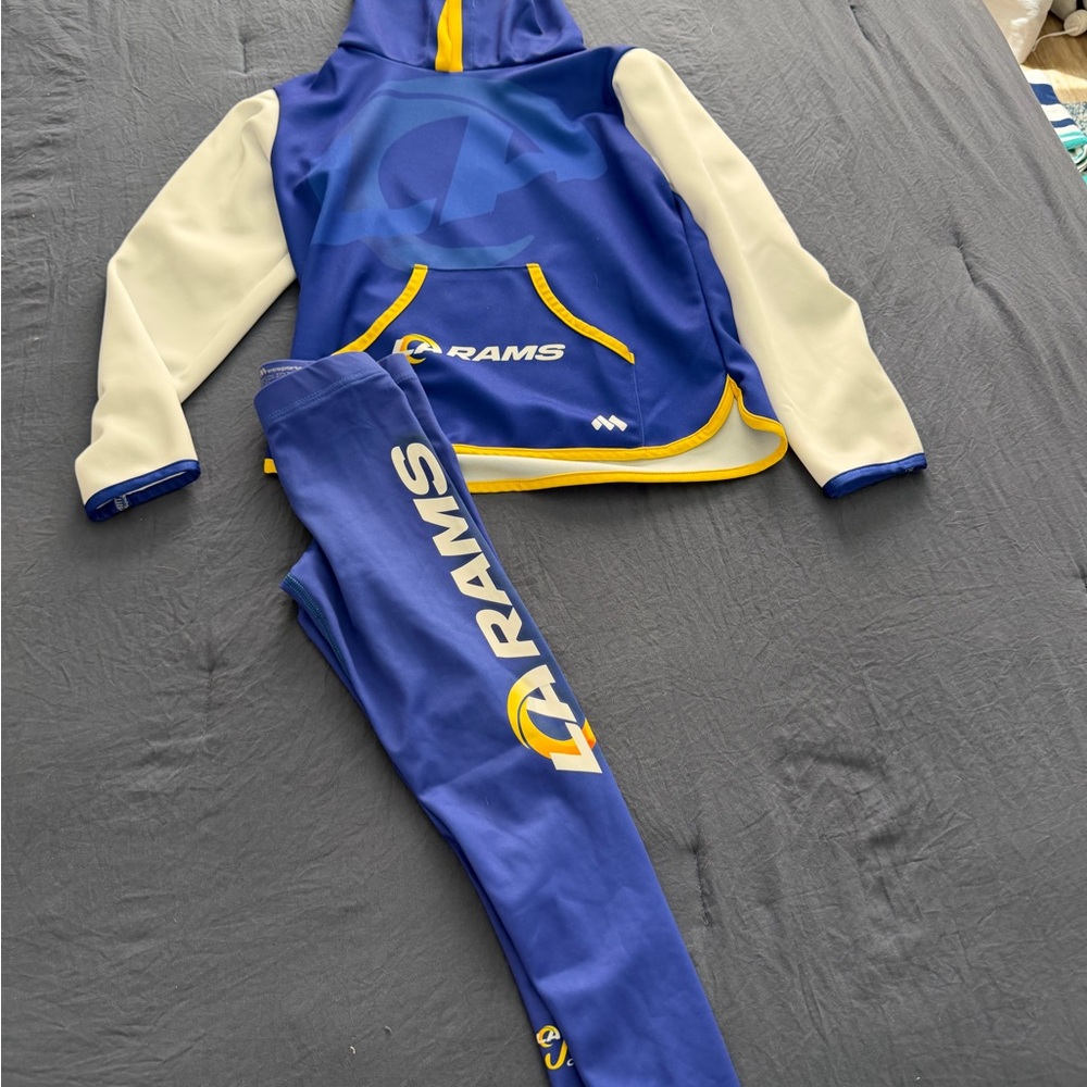 Girls Los Angeles Rams Youth Hoodie & Leggings Set - Blue & White